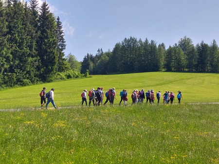 Pilgergruppe einer Fußwallfahrt