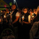 Mitternächtliche Lichterprozession in Budslau