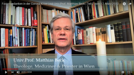 Video-Blog: Fastengedanken in der Corona-Krise