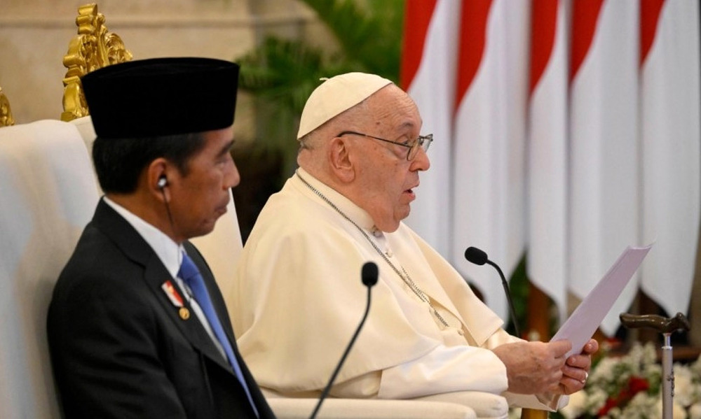 Papst Franziskus und Indonesiens Präsident Joko Widodo / Vatican Media Papst Franziskus und Indonesiens Präsident Joko Widodo