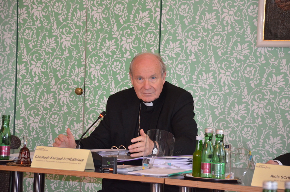Kardinal Christoph Schönborn eröffnet Vollversammlung der Bischofskonferenz in Mariazell (15.6.2020) / Kathpress/Paul Wuthe